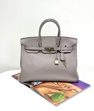 Hermès — Auth Hermès Birkin 35 Evercolo Top Handle With Lock & Key — Handbag — resale