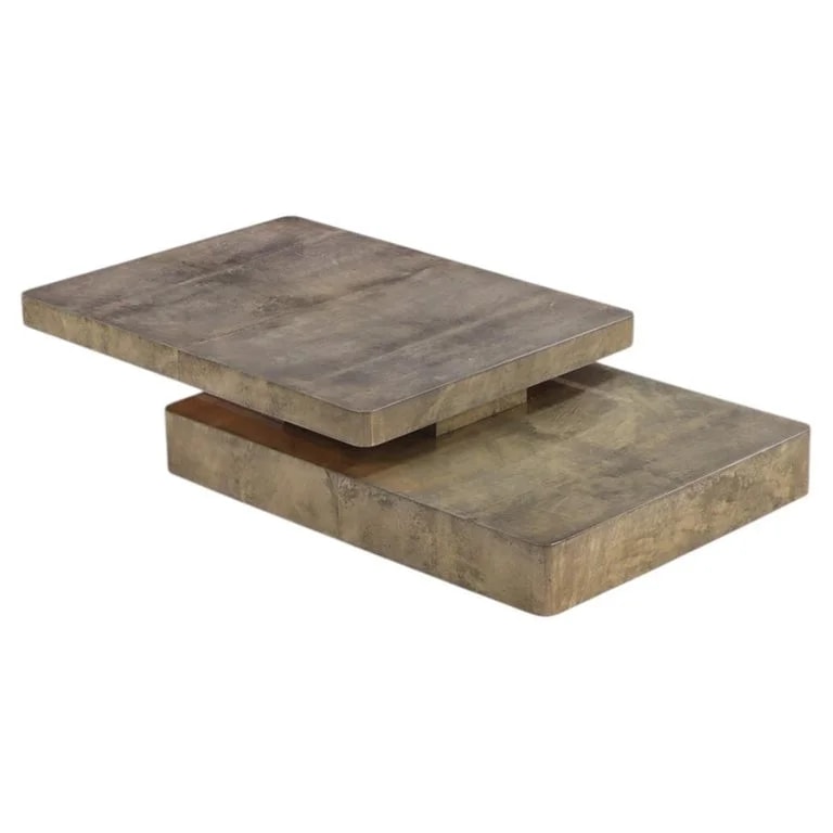 Aldo Tura — Expanding Goatskin Coffee , Aldo Tura (Attributed), C. 1970 — Furniture — resale