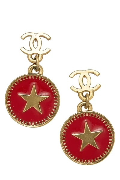 Chanel — Enamel 'CC' Star Dangle — Jewelry — resale
