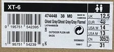 Salomon XT-6 474448 Ghost / Flannel Outdoor Shoes Size M13 W14 EU48 4