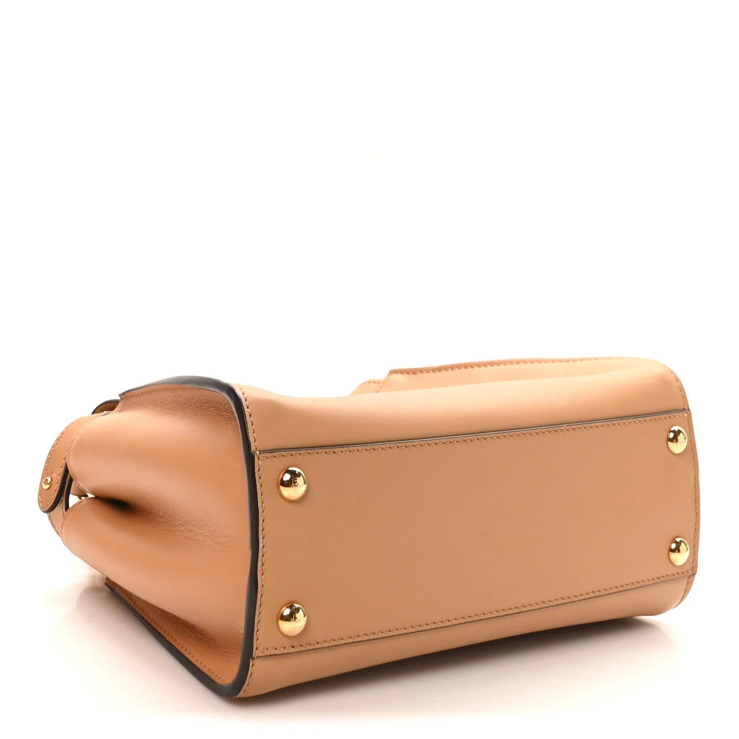 Vitello Seta Fabric 1974 Mini Peekaboo Iconic Satchel Miele Scuro 4