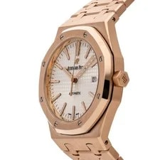 Audemars Piguet Royal Oak Rose Gold Auto 41mm Silver 15400OR.OO.1220OR.02 2