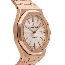Audemars Piguet Royal Oak Rose Gold Auto 41mm Silver 15400OR.OO.1220OR.02 3