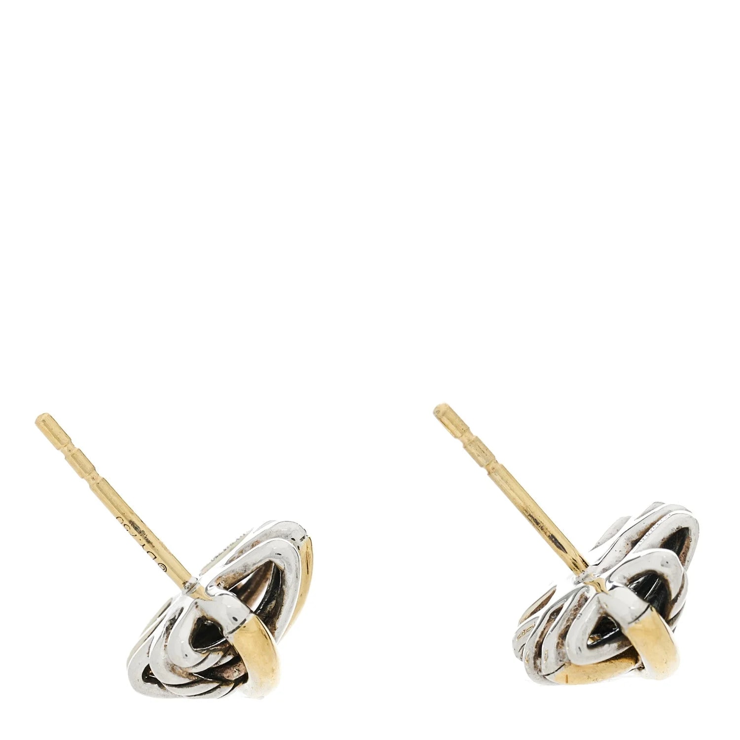18K Yellow Gold Crossover Stud 3