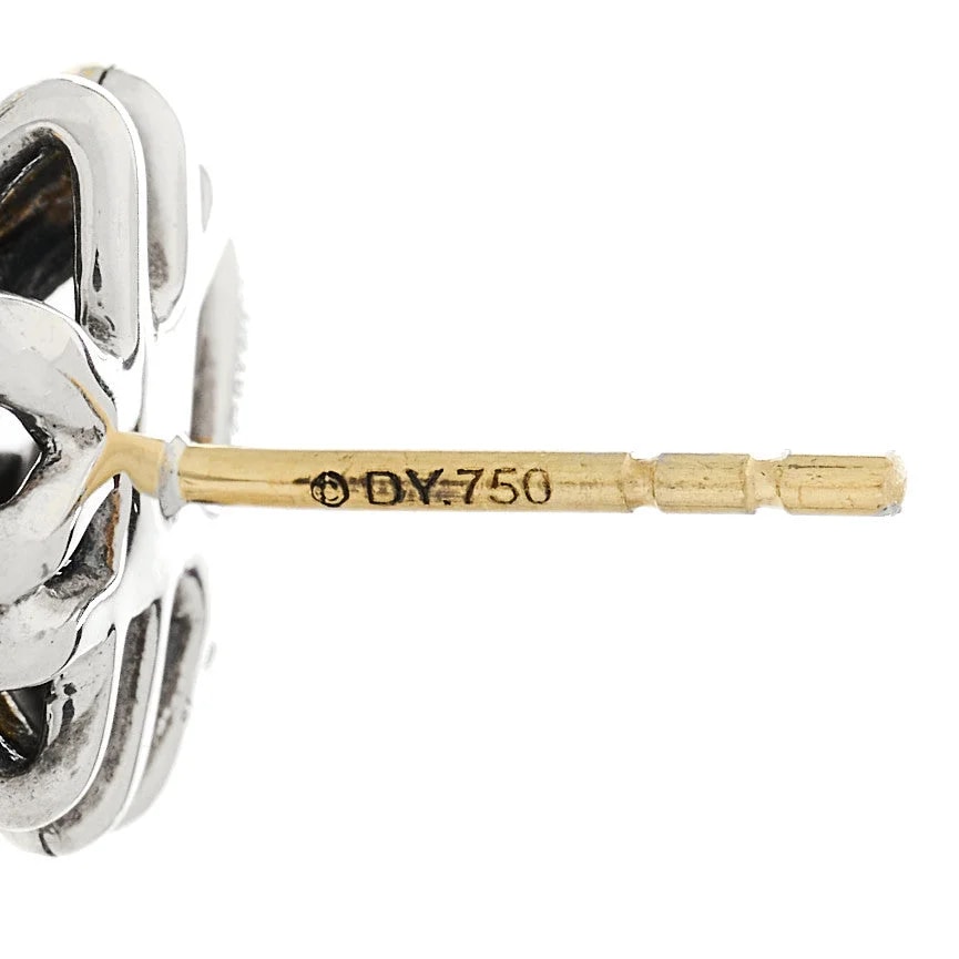 18K Yellow Gold Crossover Stud 4