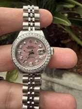 Rolex Datejust Pink MOP Diamond Dial Diamond Bezel Jubilee Band 4