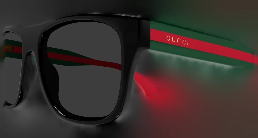Gucci Gg2119s Web-Striped Acetate Sunglasses — 3