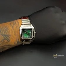 Cartier Santos de WSSA0062 Green Dial 1YR Warranty 3