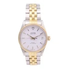 Tudor Prince Oysterdate 72033 Automatic Stainless Steel Gold Plated White 2