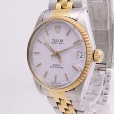 Tudor Prince Oysterdate 72033 Automatic Stainless Steel Gold Plated White 3