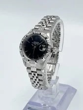 Rolex Datejust 26mm 6917 Black Baton Dial Custom Bezel Jubilee Box 3