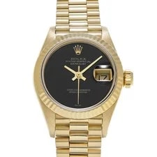Rolex — Rolex Datejust 69178 26mm Yellow Gold Black #WW554 — Watch — resale