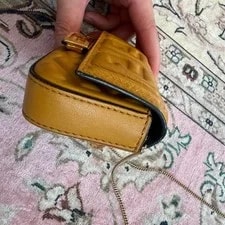 Fendi Nano Baguette Embossed Chain Auth 4