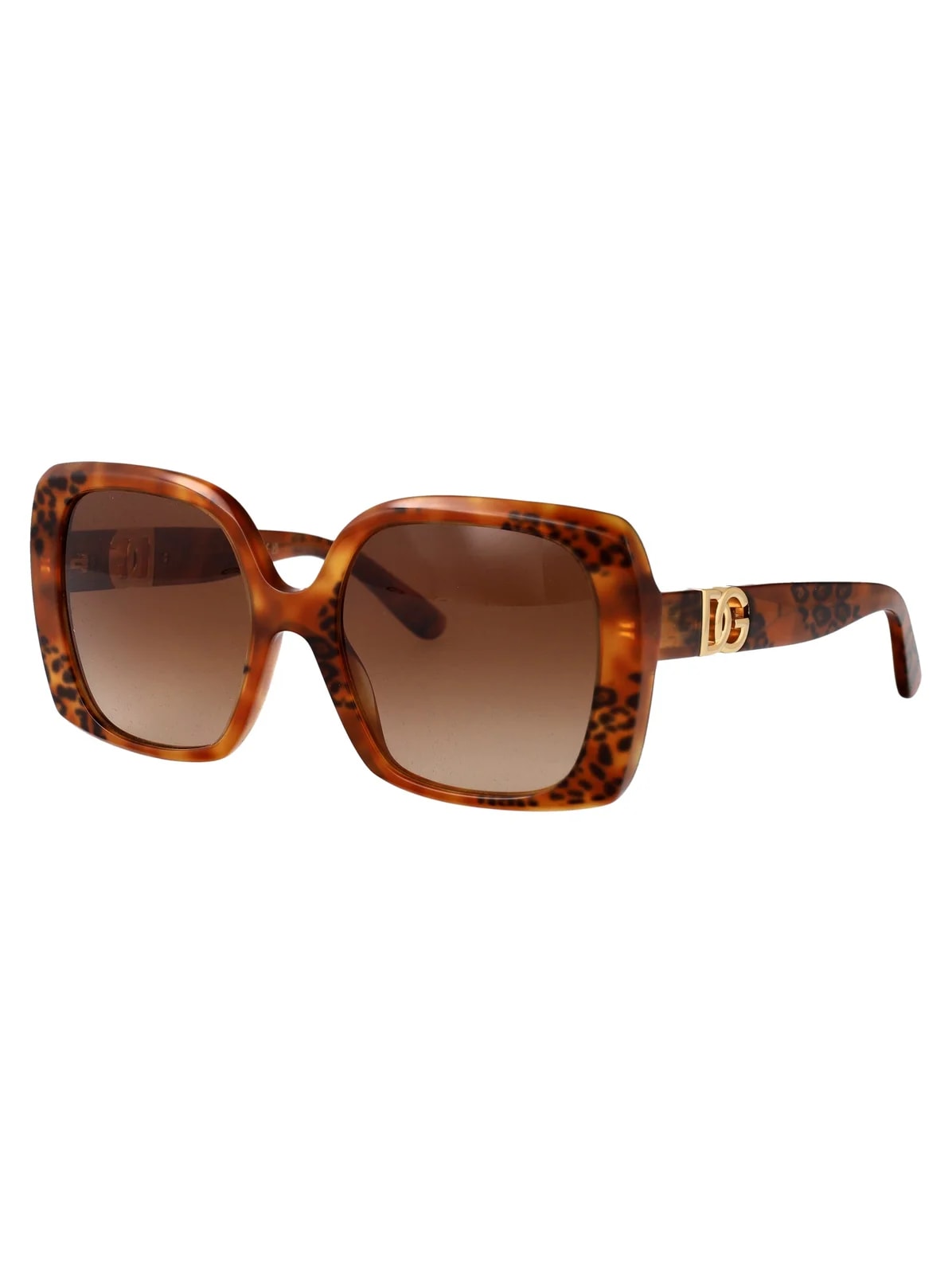 Dolce & Gabbana 0dg4475 Leopard Acetate Square Sunglasses — 2