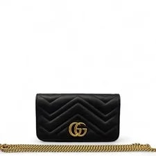 Gucci Chevron GG Marmont Chain Wallet (mx072326b7r) 2