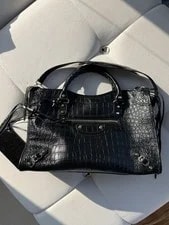 Balenciaga — Balenciaga -Embossed Lamb City in — Handbag — resale