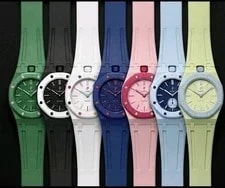 Swatch — AP X Swatch Royal Pop Quartz Analog 41mm Octagon Rubber Strap Photo — Watch — resale