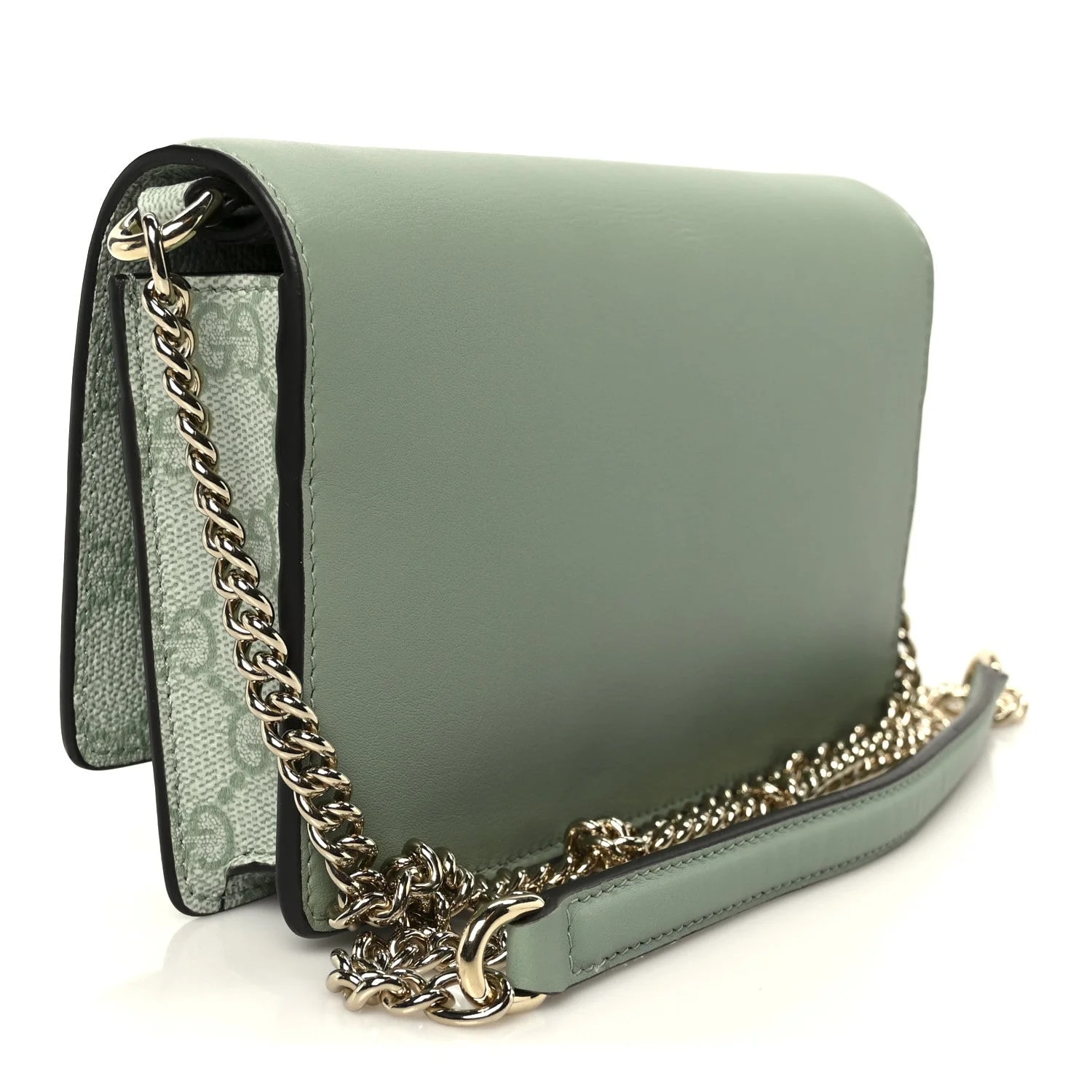 Monogram Textured Emblem Wallet on Chain 3