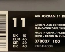 Jordan Air 11 Retro / /Dark 2018 378037-100 4