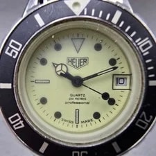 Heuer Professional 1000 Dive 28mm Luminous Dial Steel Date New Batt 2