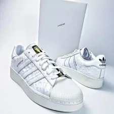 Adidas — Adidas US 12 White Gold Retro Superstar ID7801 New — Sneaker — resale