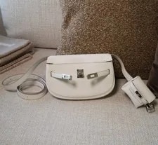 2025 Authentic Hermes Kelly Moove Crossbody Pale PHW 2