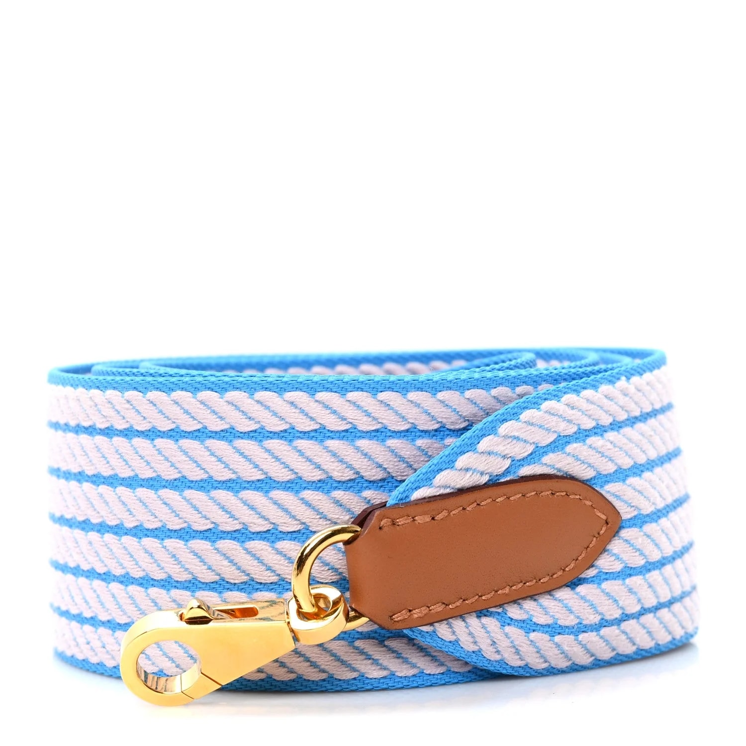 Hermès — 50mm Sangle Cordage Shoulder Strap Azur Pale — Accessory — resale