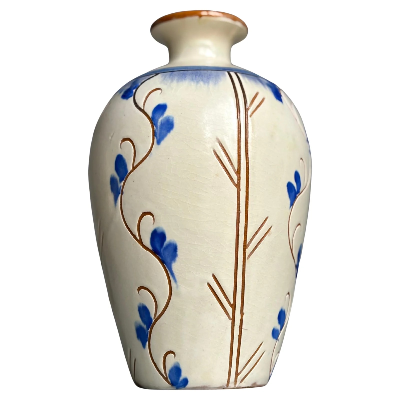 1930s Scandinavian Art Deco Handmade Ceramic Vase — decorative_object — resale