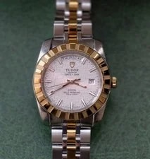 Tudor — Tudor Sliver Linen Dial Classic 23013 41mm Date Day Automatic — Watch — resale