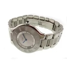 Cartier Must 21 LM Quartz Stainless Steel Silver Dial From Japan 4