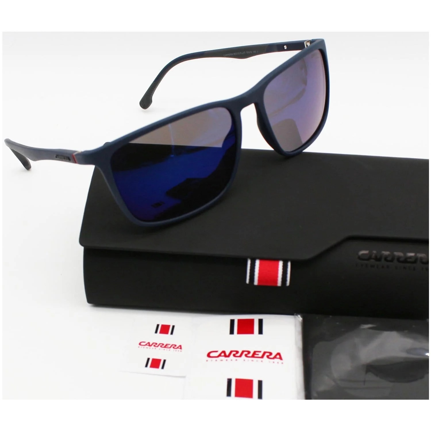 Carrera CA8031S/0FLL/XT Matte Blue Sunglasses Blue Mirrored Lens 2
