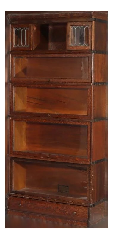 Globe Wernicke — Antique Globe Wernicke Arts & Crafts Five Stack Barrister Bookcase — Furniture — resale