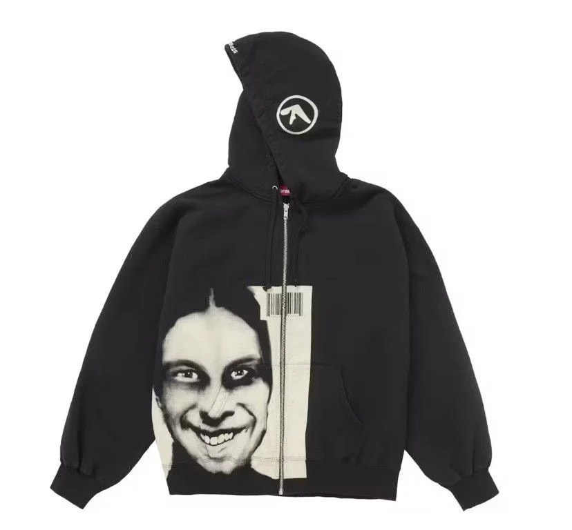 Supreme — Supreme X Aphex Twin Zip Up Hoodie — streetwear — resale