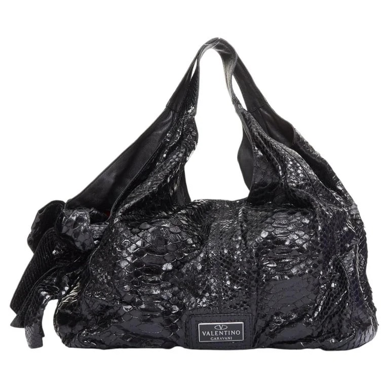 Pierpaolo Piccioli, Valentino — Valentino Shiny Bow Side Hobo — Handbag — resale