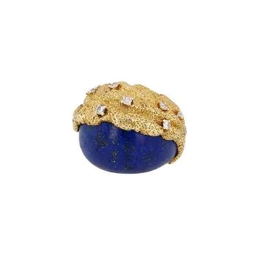Chaume — Chaumet 1970's Boule in Yellow Gold, -lazuli and Diamonds — Jewelry — resale