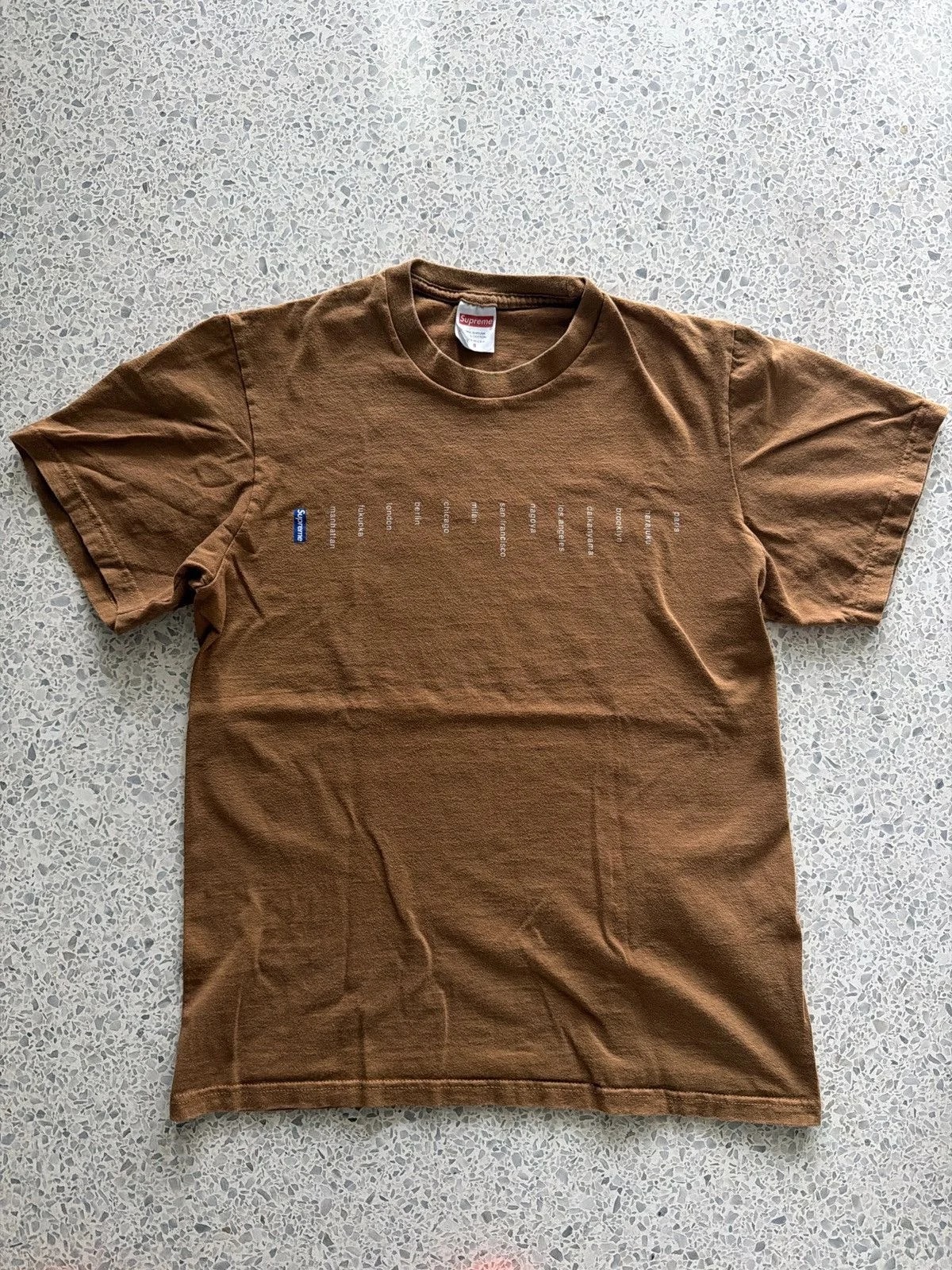 Supreme — Supreme Location Tee (Light ) — streetwear — resale