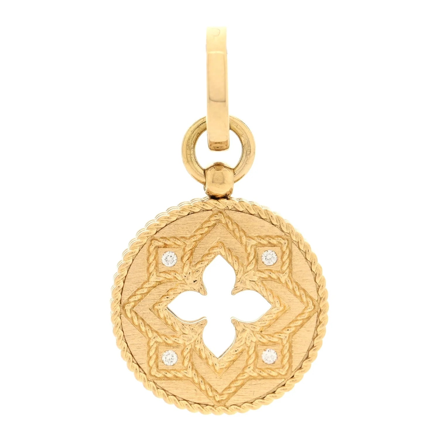 Roberto Coin — 18K Yellow Gold Venetian Princess Flower Disc — Jewelry — resale