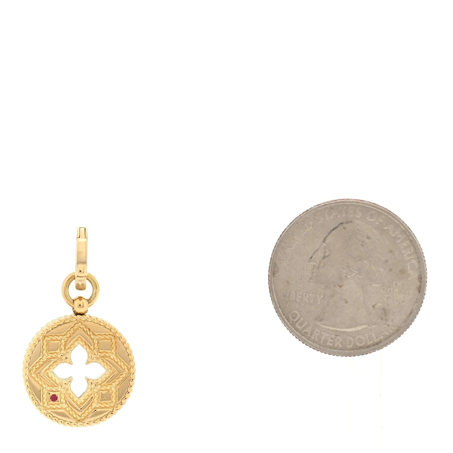 18K Yellow Gold Venetian Princess Flower Disc 2