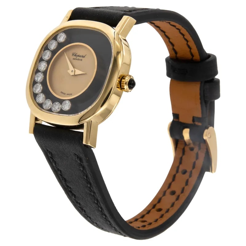 Chopard — 18 Karat Yellow Gold Chopard Happy Diamonds Mechanical Lady's — Watch — resale