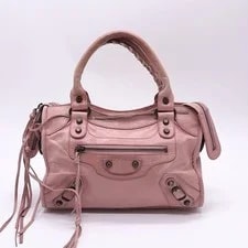 Balenciaga — Balenciaga the City Top Handle Studded Fringe Auth — Handbag — resale
