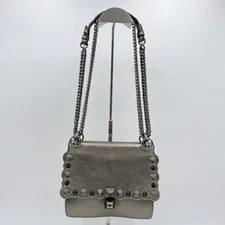 Fendi Kan I Metallic Studded Chain Auth 4
