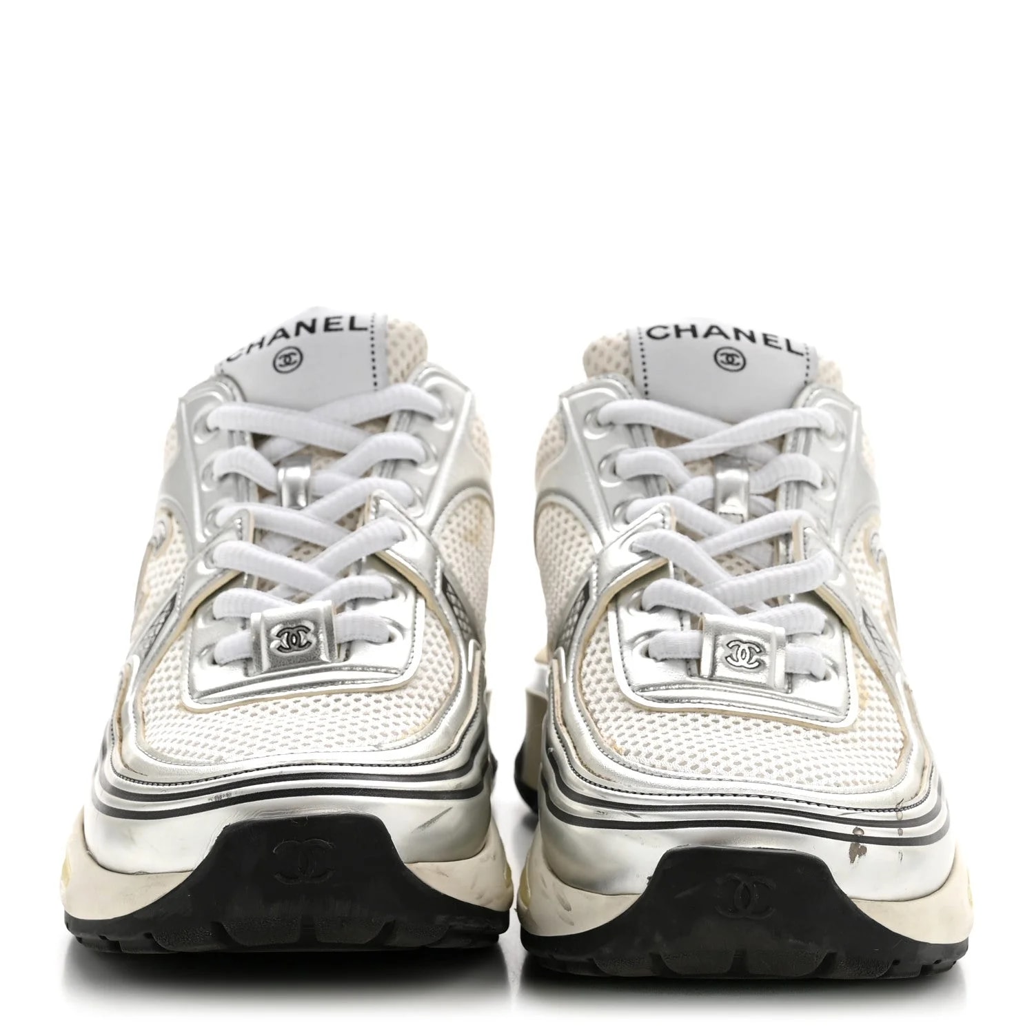 Fabric Laminated Stretch CC Sneakers 3