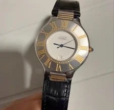 Cartier Must de 21 Ref.133000P Quartz 31mm Two Tone Leather Swiss 3