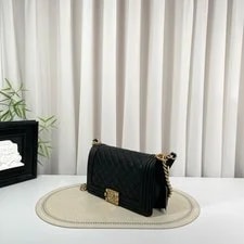 Authentic Chanel le Boy Small Quilted Flap 4