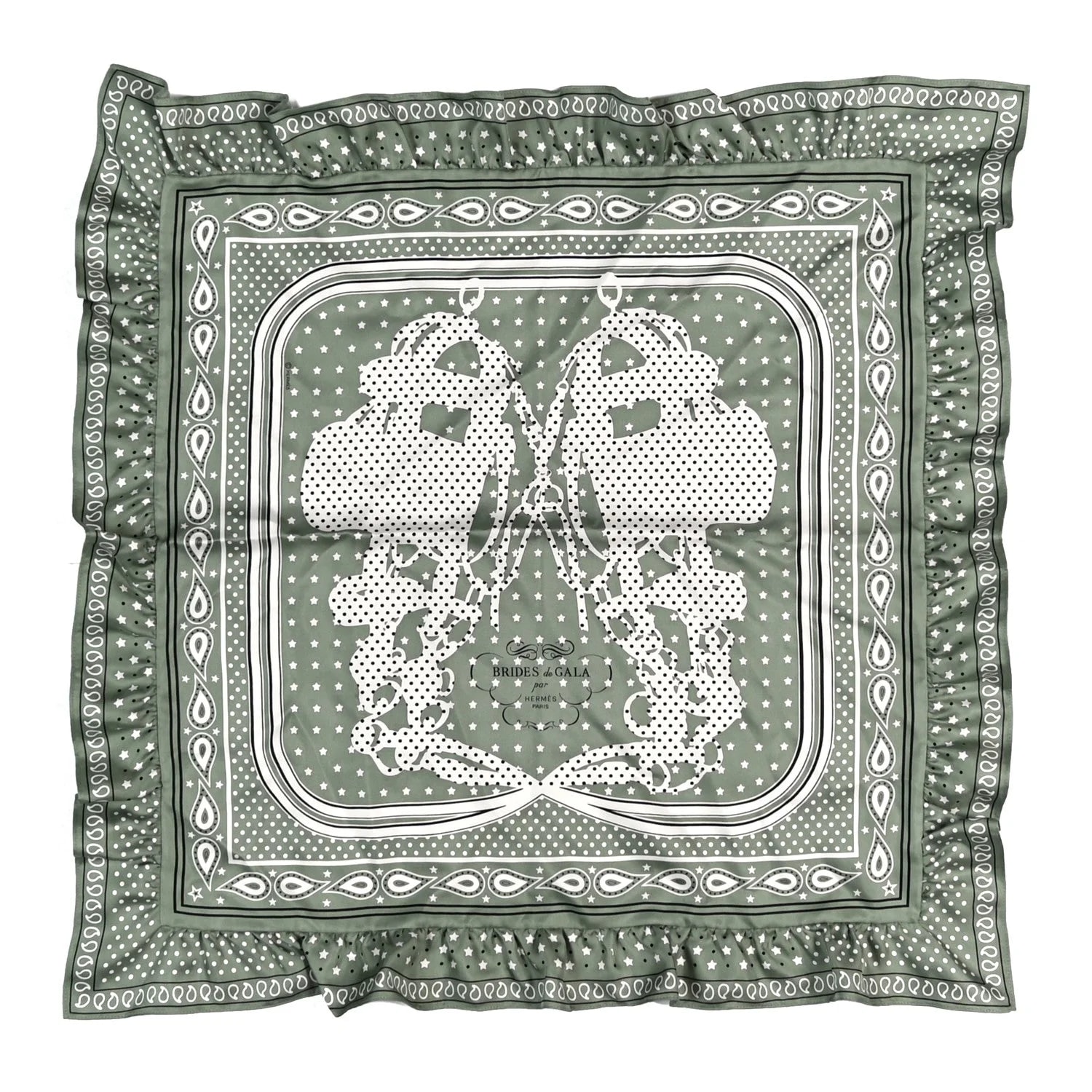 Hermès — Brides de Gala Bandana A Pois Scarf 70 — Accessory — resale