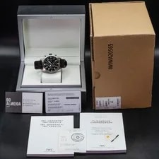 IWC Pilot's Chronograph IW377701 43mm Steel Black Dial Box Papers 2014 2