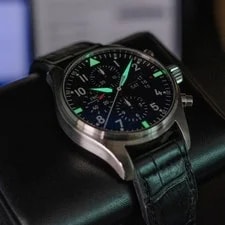 IWC Pilot's Chronograph IW377701 43mm Steel Black Dial Box Papers 2014 4