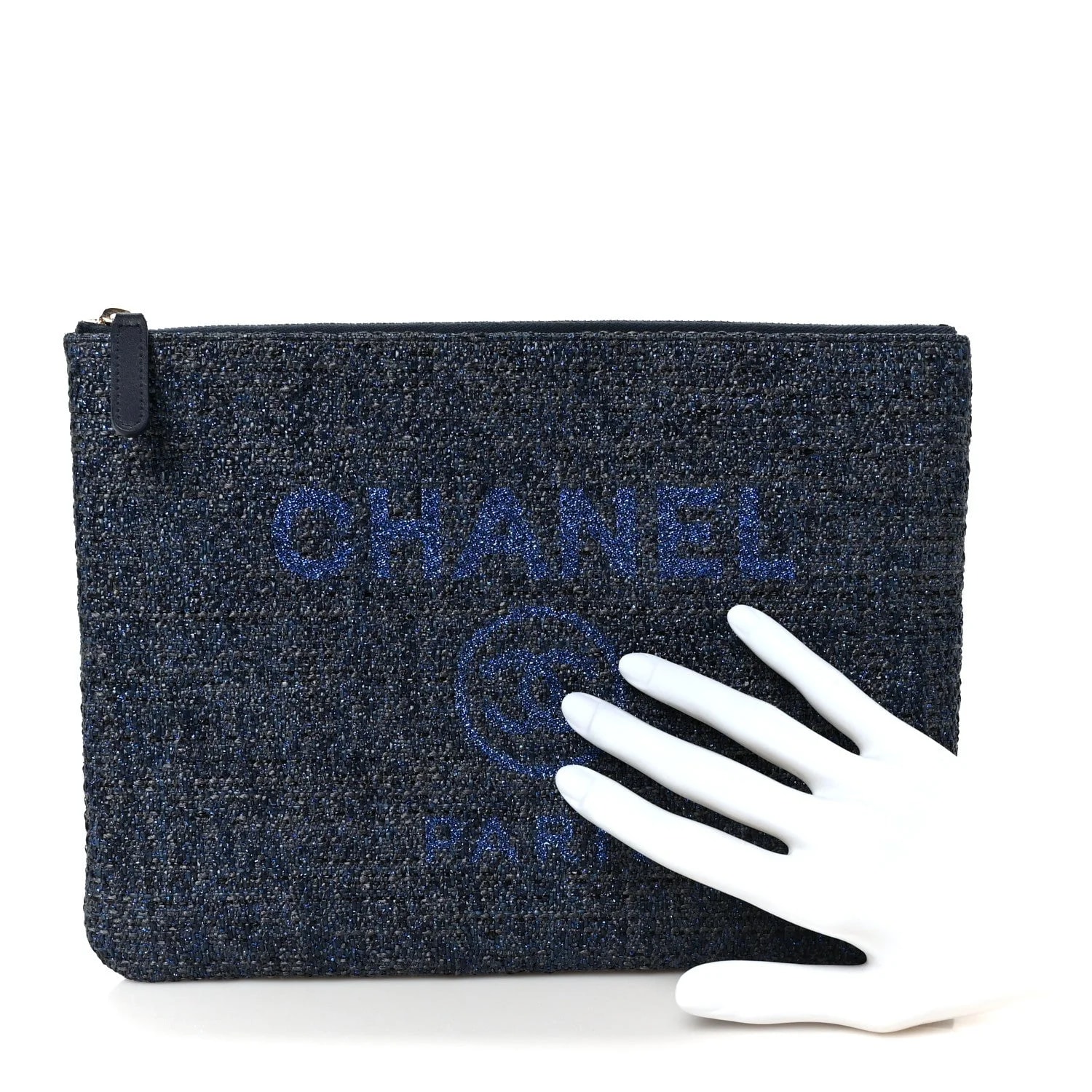 Woven Straw Medium Deauville Cosmetic Pouch 2