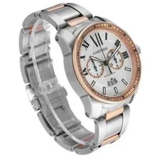 Cartier Calibre Chronograph Steel Rose Gold W7100042 3