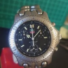 Tag Heuer — Tag Heuer Cell Chronograph Black Dial Overhauled — Watch — resale